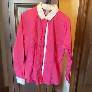Tristan Pink and White Button Down Shirt